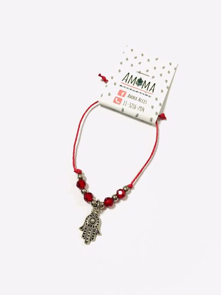 Hilo Rojo con manito de Hamsa $420