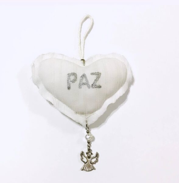 Borla PAZ con Angelito y cristal de roca $680