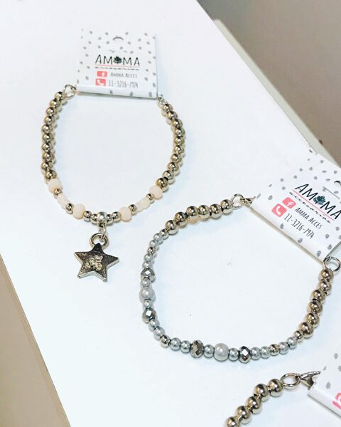 Tobillera en cristales de roca $520/ $500