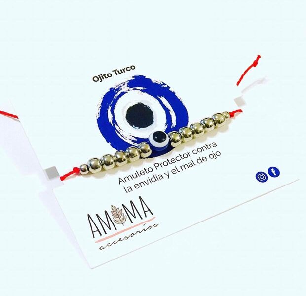 Pulsera AMULETO hilo rojo con Ojo Turco $380