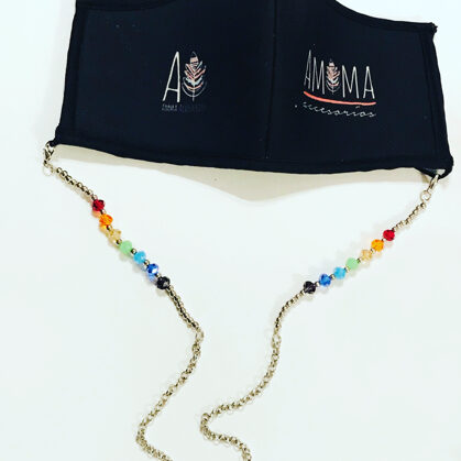 Holder 7 Chakras - 3 usos: sujeta barbijo/ collar/ pulsera