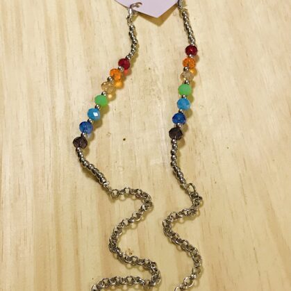 Holder 7 Chakras - 3 usos: sujeta barbijo/ collar/ pulsera