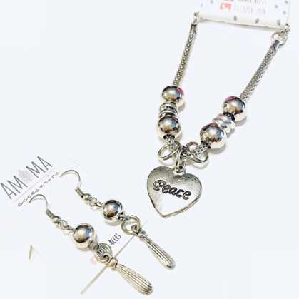 Pulsera “Peace” - $420 / Aros $350