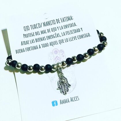 Pulsera engomada Amuleto Protector para hombre - $380