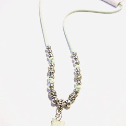 Colgante Choker con dije ESTRELLA de piedra AMAZONITA - Disipa los miedos $650